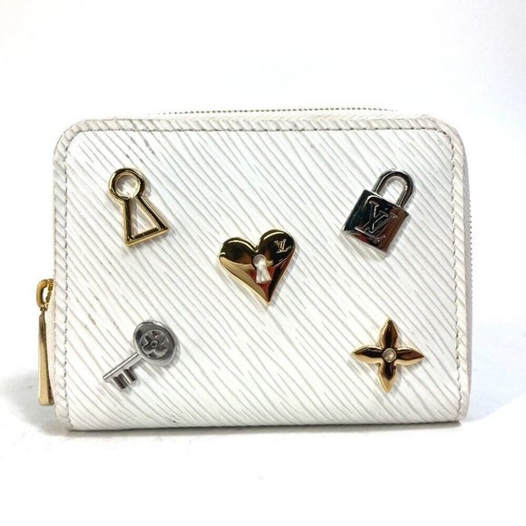 LOUIS VUITTON Epi love lock zip-around coin purse Coin Compartment Wallet - Picture 1 of 16